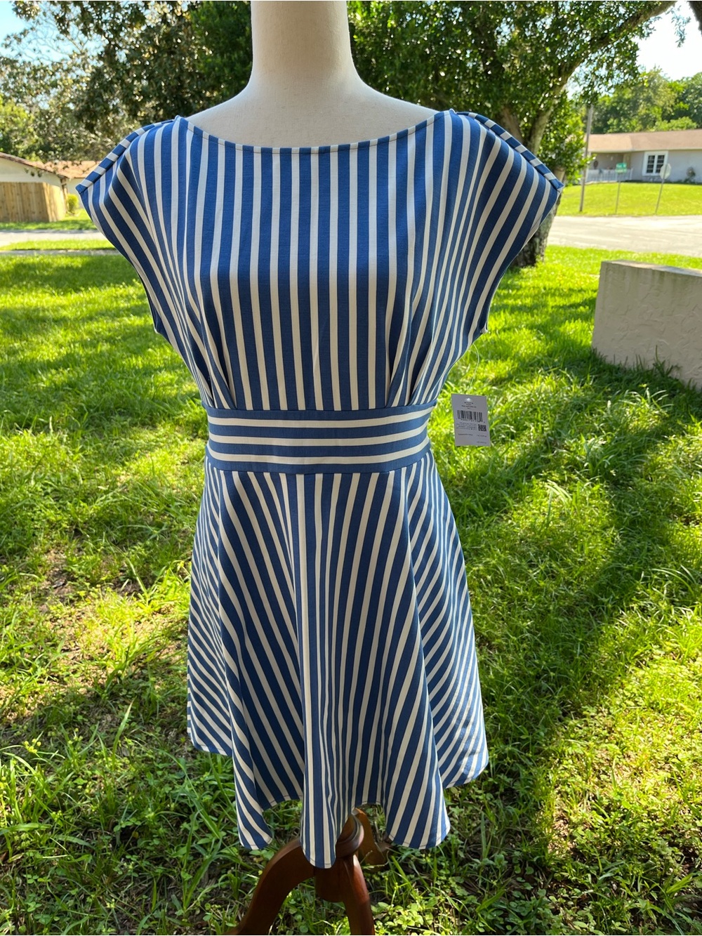 kate spade Blue and White Striped Mini Dress